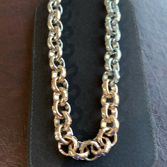 Sabika two tone silver and gold link chain necklace - Picture 3 of 3